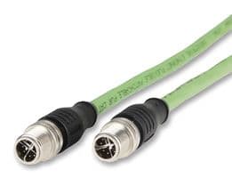 142M2X11010 - METZ CONNECT - 142M2X11010 - Sensor Cable, Ethernet, M12 Plug, M12 Plug, 8 Positions, 1 m, 3.28 ft