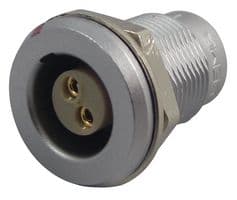 EGG.0T.302.CLL - LEMO - EGG.0T.302.CLL - Circular Connector, Sealed Circular Connector, 0T Series, Panel Mount Receptacle, 2 Contacts