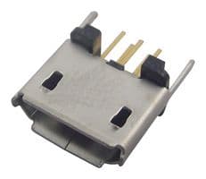 USB3145-30-1-A - GCT - USB3145-30-1-A - USB Connector, Micro USB Type B, USB 2.0, Receptacle, 5 Ways, Through Hole Mount, Vertical