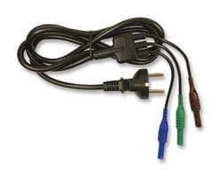CIH29950 - CLIFF ELECTRONIC COMPONENTS - CIH29950 - Mains Power Cord, CEE 7/7 Plug to 3x 4mm Banana Plug, 1.5 m, 220 VAC, Black