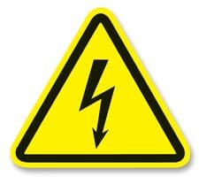 597-63200 WS3-A-150-YE - HELLERMANNTYTON - 597-63200 WS3-A-150-YE - Label, Warning, 50 mm, 50 mm, Vinyl Film, Flash / Risk Of Electric Shock (Symbol)