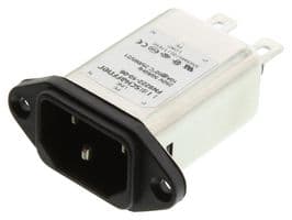 FN9222-1-06 - SCHAFFNER - TE CONNECTIVITY - FN9222-1-06 - Filtered IEC Power Entry Module, IEC C14, General Purpose, 1 A, 250 VAC