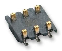 78864-1001 - MOLEX - 78864-1001 - Battery Contact, Compression Connector, Copper Alloy, SMD, 6 Way, 10V, 1A