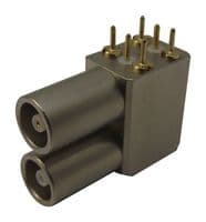 EPY.00.250.NTN - LEMO - EPY.00.250.NTN - RF / Coaxial Connector, 2 x EPY Jack, Right Angle Jack, Through Hole Right Angle, 50 ohm