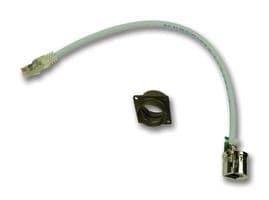 RJF22G03100BTX - AMPHENOL SOCAPEX - RJF22G03100BTX - Ethernet Cable, Patch Lead, Cat5e, RJ45 Socket to RJ45 Socket, Grey, 300 mm