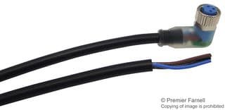 1-2273012-1 - TE CONNECTIVITY - 1-2273012-1 - Sensor Cable, AMP, 90° M8 Receptacle, Free End, 4 Positions, 1.5 m, 4.9 ft