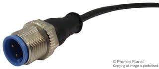 1-2273022-1 - TE CONNECTIVITY - 1-2273022-1 - Sensor Cable, AMP, M12 Plug, Free End, 3 Positions, 1.5 m, 4.9 ft