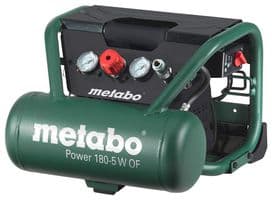 POWER 180-5 W OF - METABO - POWER 180-5 W OF - Air Compressor, Oil Free, 5L, 1.1kW, 160L/min, 8bar, 81dB