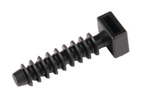 151-80500 LOK01B-PA6HIR-BK - HELLERMANNTYTON - 151-80500 LOK01B-PA6HIR-BK - Cable Tie Mount, Type 151-80500, Fir Tree Barb, 6 mm, Black, Nylon 6 (Polyamide 6), 30 mm, 12 mm