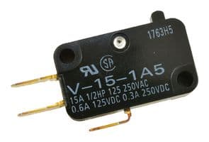 V-15-1A5 - OMRON - V-15-1A5 - Microswitch, Snap Action, Pin Plunger, SPDT, Solder, 15 A, 8 VDC