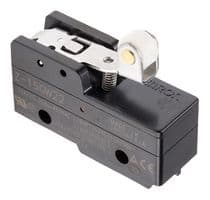 Z15GW22 - OMRON INDUSTRIAL AUTOMATION - Z15GW22 - Microswitch, High Precision, Snap Action, Short Hinge Roller Lever, SPDT, Solder, 15 A, 14 V