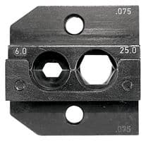 624 075 3 01 - RENNSTEIG - 624 075 3 01 - Crimp Tool Die, 6mm² + 25mm²  / 10 + 4AWG Turned Contacts / Terminals