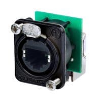 NE8FDP-R-B - NEUTRIK - NE8FDP-R-B - In-Line Adapter, Feed-Through, Cat5e, Adaptor, RJ45, RJ45, etherCON