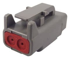 DTM06-2S - DEUTSCH - TE CONNECTIVITY - DTM06-2S - Automotive Connector Housing, IP68, DTM, Plug, 2 Ways, DTM Series Socket Contacts