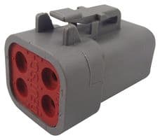 DTP06-4S - DEUTSCH - TE CONNECTIVITY - DTP06-4S - Automotive Connector Housing, IP68, DTP, Plug, 4 Ways, DTP Series Socket Contacts