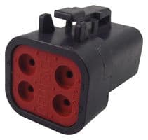DTP06-4S-CE02 - DEUTSCH - TE CONNECTIVITY - DTP06-4S-CE02 - Automotive Connector Housing, IP68, DTP, Plug, 4 Ways, DTP Series Socket Contacts