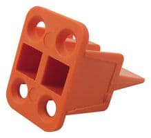 WP-4S - DEUTSCH - TE CONNECTIVITY - WP-4S - Connector Accessory, Orange, Wedge Lock, Deutsch DTP Series 4Pos Plug Connectors, DTP