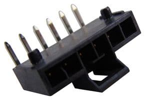 105313-1206 - MOLEX - 105313-1206 - Pin Header, Right Angle, Wire-to-Board, 2.5 mm, 1 Rows, 6 Contacts, Through Hole Right Angle