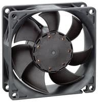 8452/2HHP - EBM-PAPST - 8452/2HHP - DC Axial Fan, 12 V, Square, 80 mm, 25 mm, Ball Bearing, 48.3 CFM