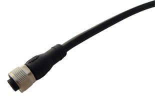 2TLA020056R2100 - ABB - JOKAB - 2TLA020056R2100 - Sensor Cable, Black, M12 Plug, M12 Receptacle, 5 Positions, 3 m, 9.8 ft