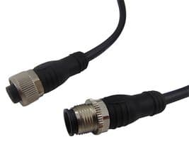 2TLA020056R2400 - ABB - JOKAB - 2TLA020056R2400 - Sensor Cable, Black, M12 Plug, M12 Receptacle, 5 Positions, 20 m, 66 ft