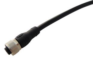 2TLA020056R5100 - ABB - JOKAB - 2TLA020056R5100 - Sensor Cable, Black, M12 Plug, M12 Receptacle, 8 Positions, 3 m, 9.8 ft