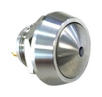 MMPI0120/AGNRD012P - BULGIN / PARTNER STOCK - MMPI0120/AGNRD012P - Vandal Resistant Switch, MMP0120 Series, 12 mm, SPST-NO, Off-(On), Round Raised, Green
