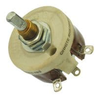 RHS1K5E - OHMITE - RHS1K5E - Rheostat, Wirewound, 1.5 kohm, 25 W, H Series, Panel Mount, Flatted
