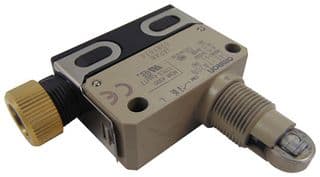 D4E-1A20N - OMRON INDUSTRIAL AUTOMATION - D4E-1A20N - Limit Switch, IP67, Roller Plunger, SPDT, 5 A, 125 V, 11.77 N, D4E-N Series