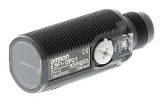 E3F1-DP22 OMI - OMRON INDUSTRIAL AUTOMATION - E3F1-DP22 OMI - Photoelectric Sensor, E3F1 Series, M18, 300 mm, Diffuse, PNP Open Collector, 10 Vdc to 30 Vdc