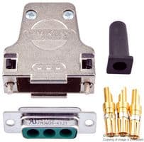 173114-0086 - 173114-0086 - Combination Layout D Sub Connector, 173114 Series, DA-3W3, Receptacle, 3 Contacts, 3 Power