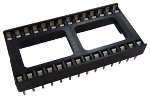 4828-6000-CP - 3M - 4828-6000-CP - IC & Component Socket, 28 Contacts, DIP Socket, 2.54 mm, 4800, 15.24 mm, Phosphor Bronze