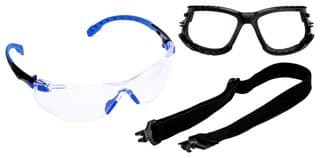 S1101SGAFKT-EU - 3M - S1101SGAFKT-EU - Glasses, Protective, Anti Fog, Transparent Lens, Black, Blue Frame