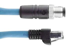 DR04QR117 TL358 - ALPHA WIRE - DR04QR117 TL358 - Sensor Cable, M12 Plug, RJ45 Plug, 4 Positions, 5 m, 16.4 ft