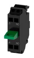 3SU1400-2AA10-3BA0 - SIEMENS - 3SU1400-2AA10-3BA0 - Contact Block, SPST-NO, 10 A, 500 V, 1 Pole, 3SU Series, Spring Clamp