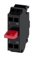 3SU1400-2AA10-3CA0 - SIEMENS - 3SU1400-2AA10-3CA0 - Contact Block, SPST-NC, 10 A, 500 V, 1 Pole, 3SU Series, Spring Clamp