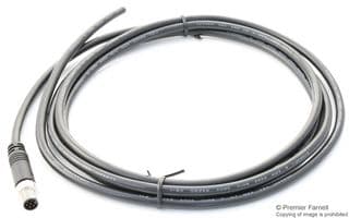 8-04AMMM-SL7A05 - AMPHENOL LTW - 8-04AMMM-SL7A05 - Sensor Cable, M8 Plug, Free End, 4 Positions, 5 m, 16.4 ft, M Series