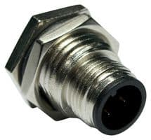 M12A-04PMMS-SF8001 - AMPHENOL LTW - M12A-04PMMS-SF8001 - Sensor Connector, 4 Pole, M12, Plug, M Series, M12, Male, 4 Positions, Solder Pin