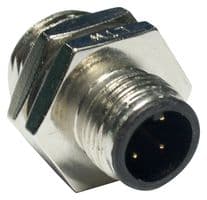 M12A-04PMMS-SH8001 - AMPHENOL LTW - M12A-04PMMS-SH8001 - Sensor Connector, 4 Pole, M12, Plug, M Series, M12, Male, 4 Positions, Solder Pin
