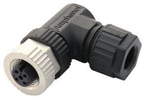 M12A-05BFFB-SR7001 - AMPHENOL LTW - M12A-05BFFB-SR7001 - Sensor Connector, 5 Pole, M12, Receptacle, M Series, M12, Female, 5 Positions, Screw Socket