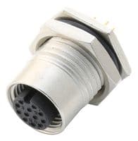 M12A-12PFFP-SF8001 - AMPHENOL LTW - M12A-12PFFP-SF8001 - Sensor Connector, 12 Pole, M12, Receptacle, M Series, M12, Female, 12 Positions, PCB Socket