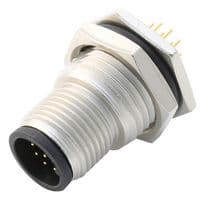 M12A-12PMMP-SF8001 - AMPHENOL LTW - M12A-12PMMP-SF8001 - Sensor Connector, 12 Pole, M12, Plug, M Series, M12, Male, 12 Positions, PCB Pin