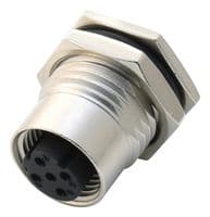 M12D-04PFFP-SF8001 - AMPHENOL LTW - M12D-04PFFP-SF8001 - Sensor Connector, 4 Pole, M12, Receptacle, M Series, M12, Female, 4 Positions, PCB Socket