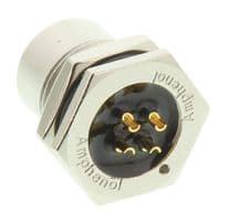 M12D-04PFFS-SF8001 - AMPHENOL LTW - M12D-04PFFS-SF8001 - Sensor Connector, 4 Pole, M12, Receptacle, M Series, M12, Female, 4 Positions, Solder Socket