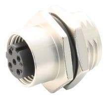 M12D-04PFFS-SH8001 - AMPHENOL LTW - M12D-04PFFS-SH8001 - Sensor Connector, 4 Pole, M12, Receptacle, M Series, M12, Female, 4 Positions, Solder Socket