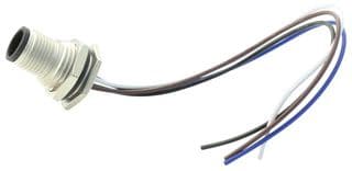 M12D-04PFFC-SH8B15 - AMPHENOL LTW - M12D-04PFFC-SH8B15 - Sensor Cable, M12 Receptacle, Free End, 4 Positions, 150 mm, 5.9 ", M Series