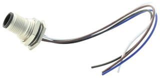 M12D-04PMMC-SF8B15 - AMPHENOL LTW - M12D-04PMMC-SF8B15 - Sensor Cable, M12 Plug, Free End, 4 Positions, 150 mm, 5.9 ", M Series