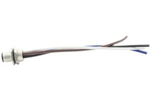 M12T-04PMMS-SF8B15 - AMPHENOL LTW - M12T-04PMMS-SF8B15 - Sensor Cable, M12 Plug, Free End, 4 Positions, 150 mm, 5.9 ", M Series