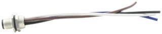 M12T-04PMMS-SH8B15 - AMPHENOL LTW - M12T-04PMMS-SH8B15 - Sensor Cable, M12 Plug, Free End, 4 Positions, 150 mm, 5.9 ", M Series