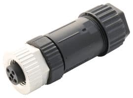 M12T-04BFFB-SL7002 - AMPHENOL LTW - M12T-04BFFB-SL7002 - Sensor Connector, 4 Pole, M12, Receptacle, M12, Female, 4 Positions, Screw Socket